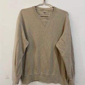 Uniqlo Men's Beige Long Sleeve Tee